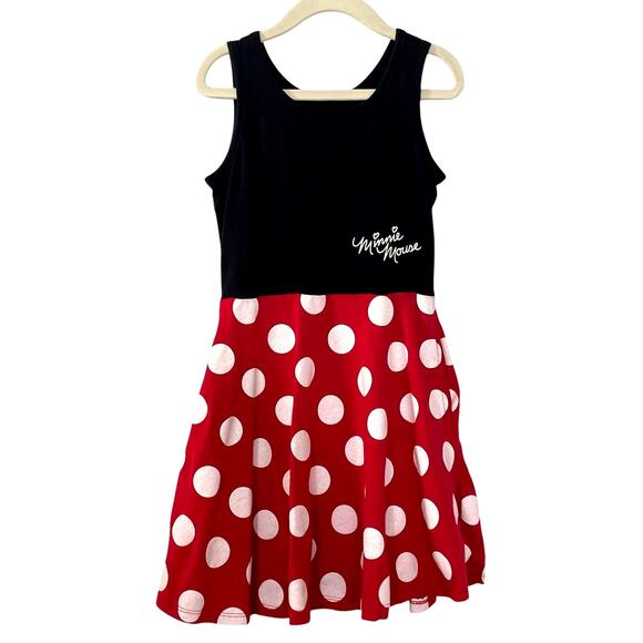 Disney Minnie Mouse Polka Dot Swing Dress Girls 4/5 Cosplay Play Dress - Picture 1 of 7
